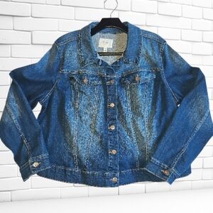 ​Jessica Simpson Pixie Denim Jacket - Women's Plus Size 2X - Classic Blue